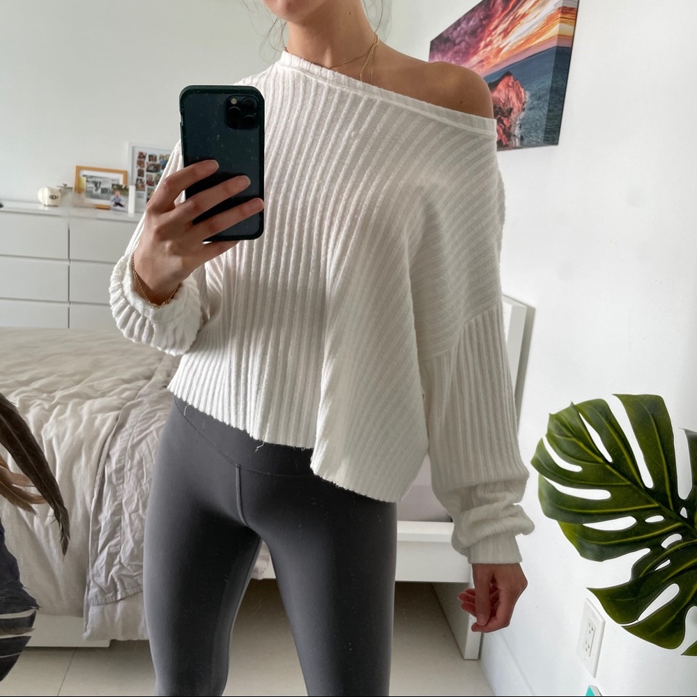 Cropped Crewneck Sweater - Final Sale